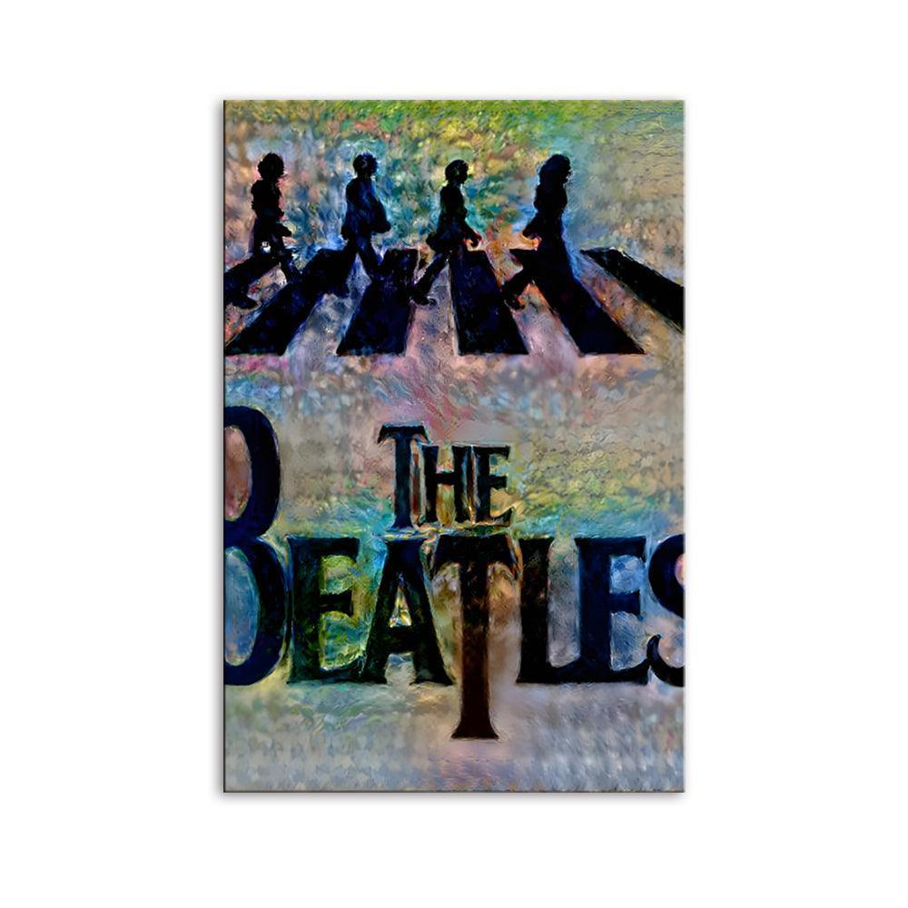 The Walking Beatles 1 Piece HD Multi Panel Canvas Wall Art Frame-Original Frame