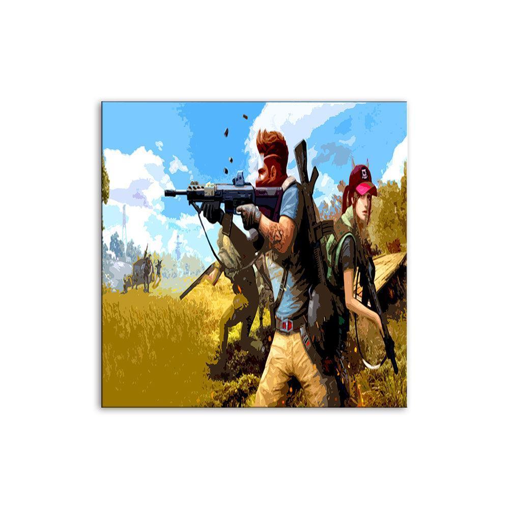 The Abstract Sniper 1 Piece HD Multi Panel Canvas Wall Art Frame-Original Frame
