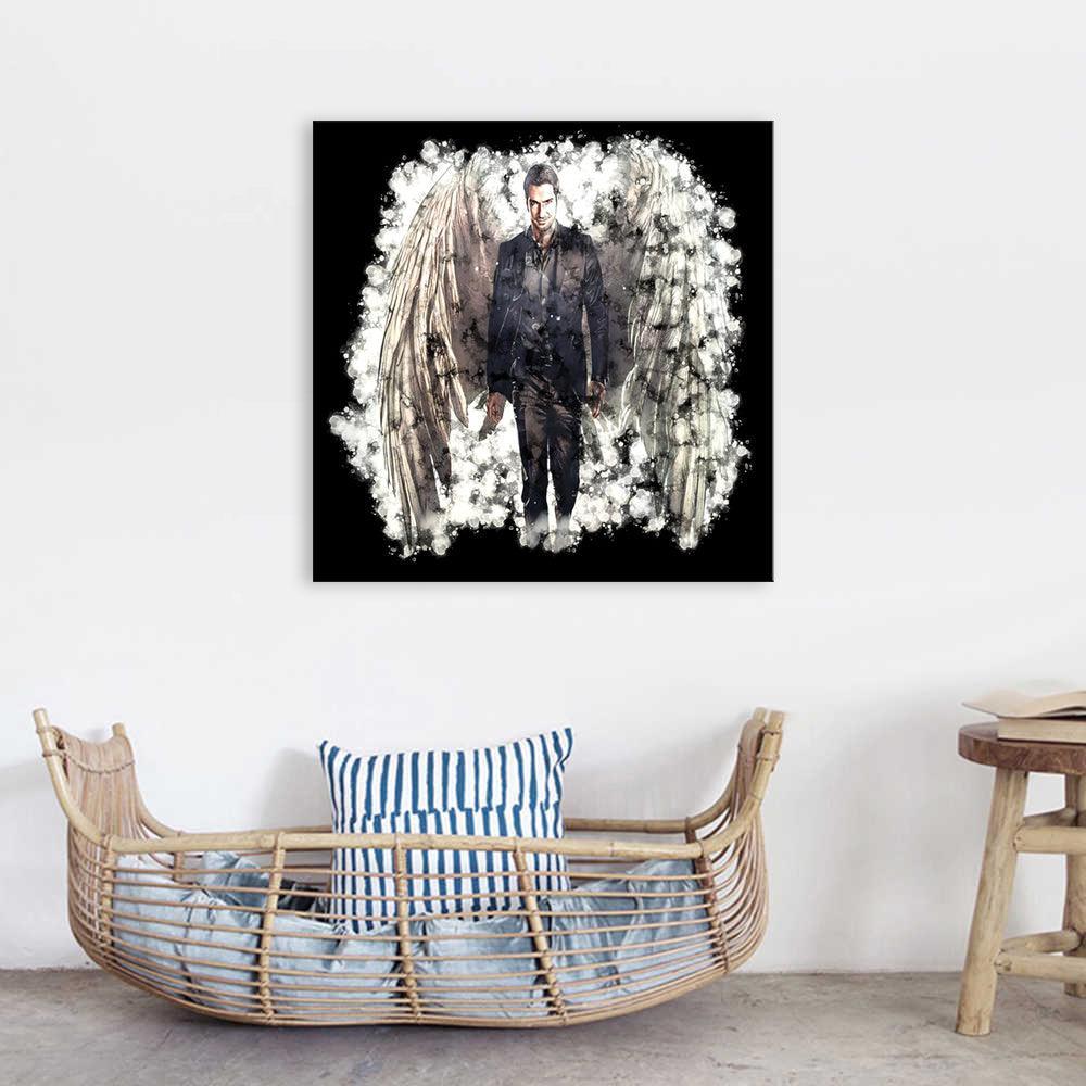 Lucifer 1 Piece HD Multi Panel Canvas Wall Art Frame-Original Frame