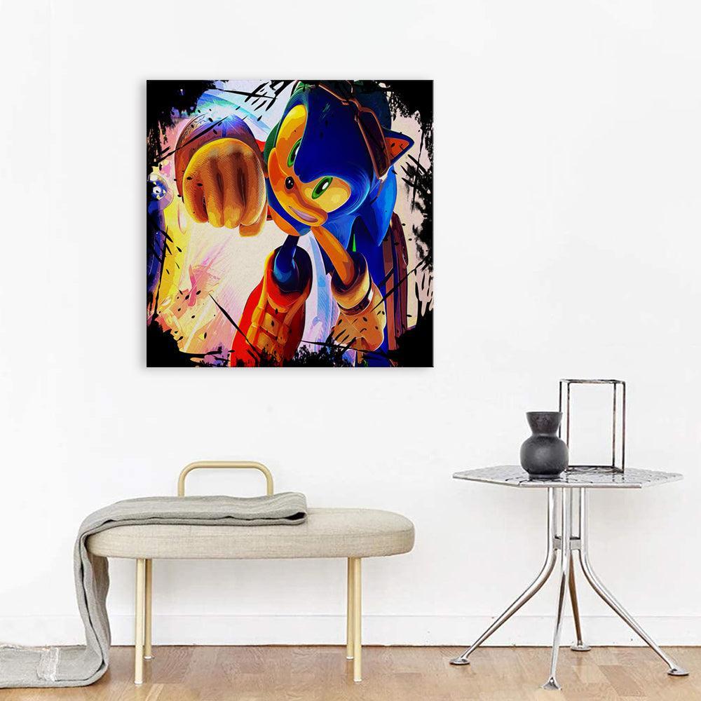 The Fast Sonic 1 Piece HD Multi Panel Canvas Wall Art Frame-Original Frame