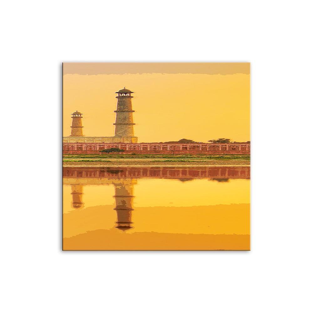 The Lighthouse Abstract Landscape 1 Piece HD Multi Panel Canvas Wall Art Frame-Original Frame