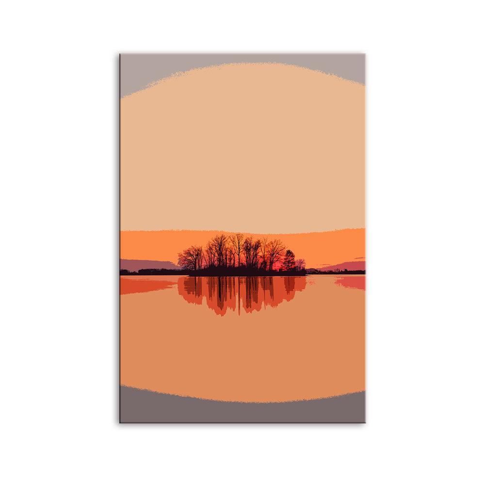 The Soft Sunrise 1 Piece HD Multi Panel Canvas Wall Art Frame-Original Frame