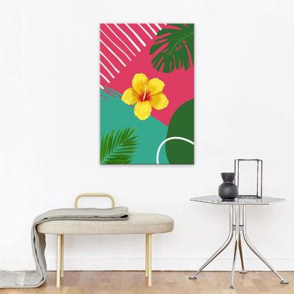 The Abstract Summer Orchid 1 Piece HD Multi Panel Canvas Wall Art Frame-Original Frame