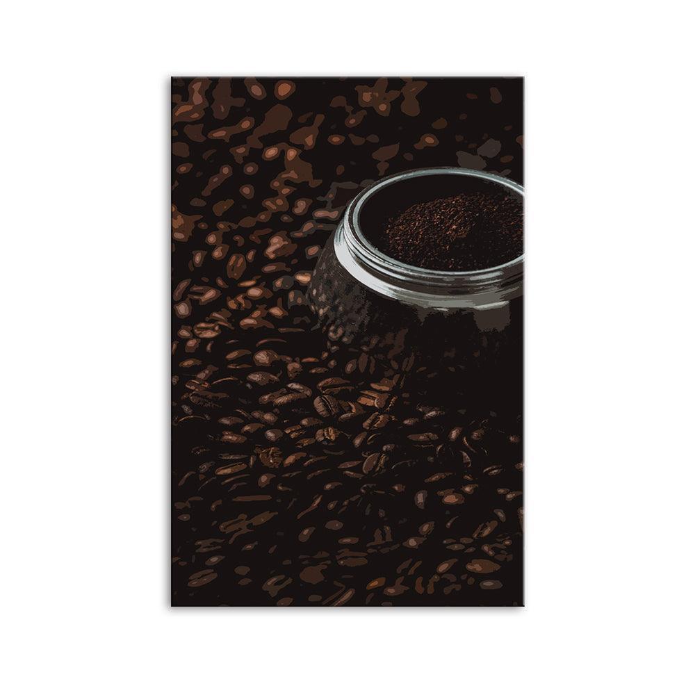 The Abstract Coffee Process 1 Piece HD Multi Panel Canvas Wall Art Frame-Original Frame
