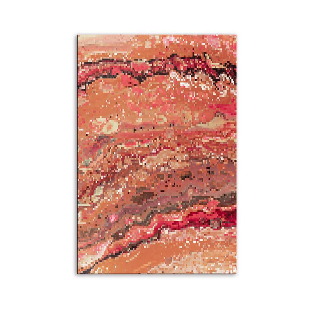 Abstract Dark Pink Portrait 1 Piece HD Multi Panel Canvas Wall Art Frame-Original Frame