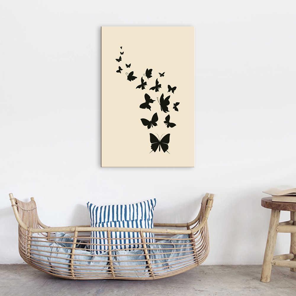 The Butterfly Team 1 Piece HD Multi Panel Canvas Wall Art Frame-Original Frame
