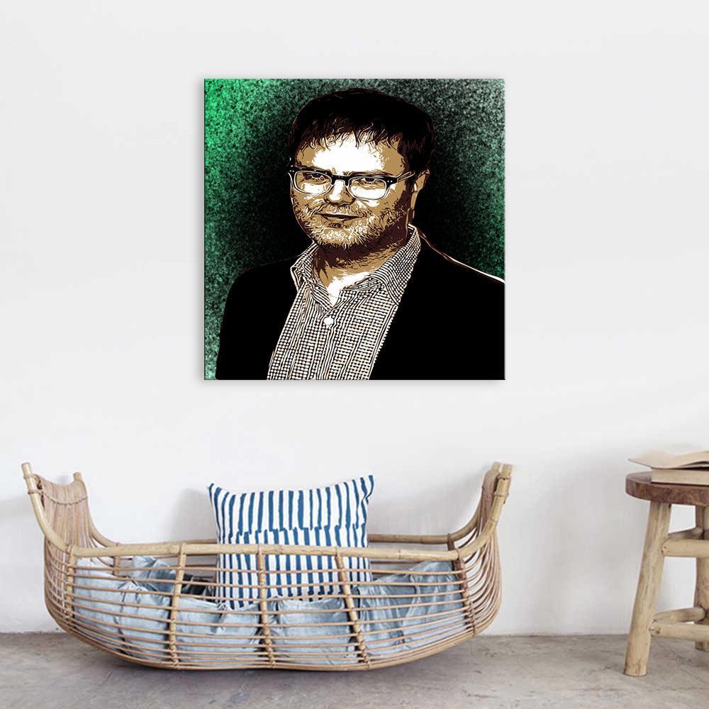 Rainn Wilson 1 Piece HD Multi Panel Canvas Wall Art-Original Frame