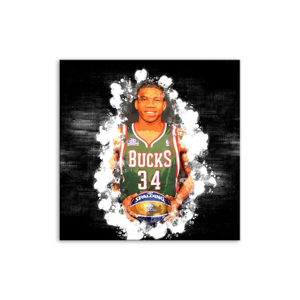 Giannis Antetokounmpo 1 Piece HD Multi Panel Canvas Wall Art Frame-Original Frame