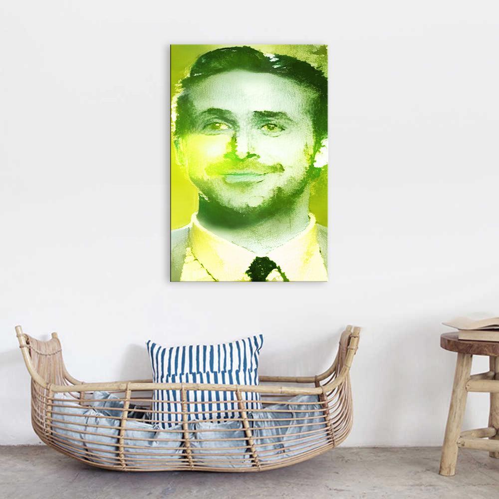 Green La La Land 1 Piece HD Multi Panel Canvas Wall Art-Original Frame