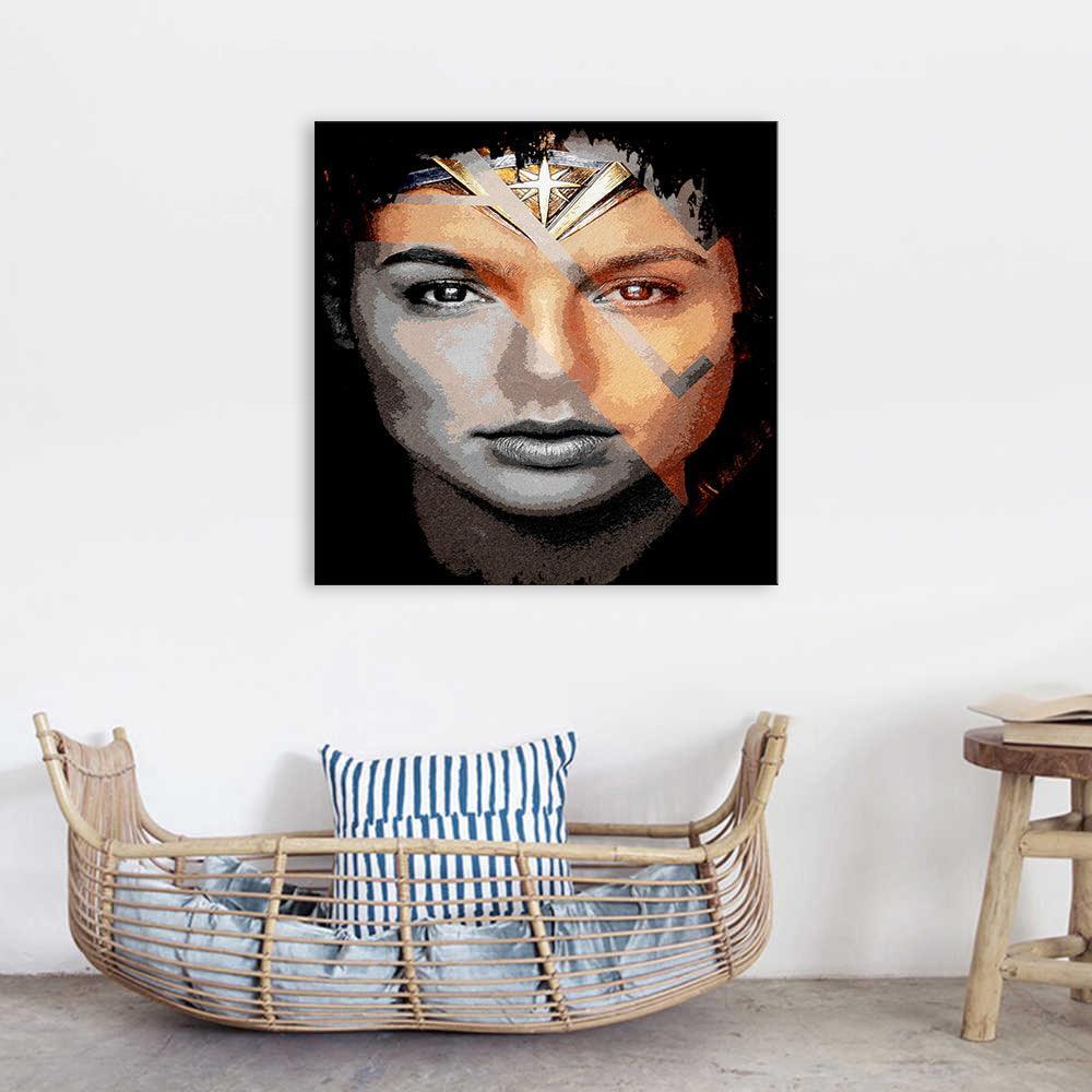 Superwoman Portrait 1 Piece HD Multi Panel Canvas Wall Art Frame-Original Frame