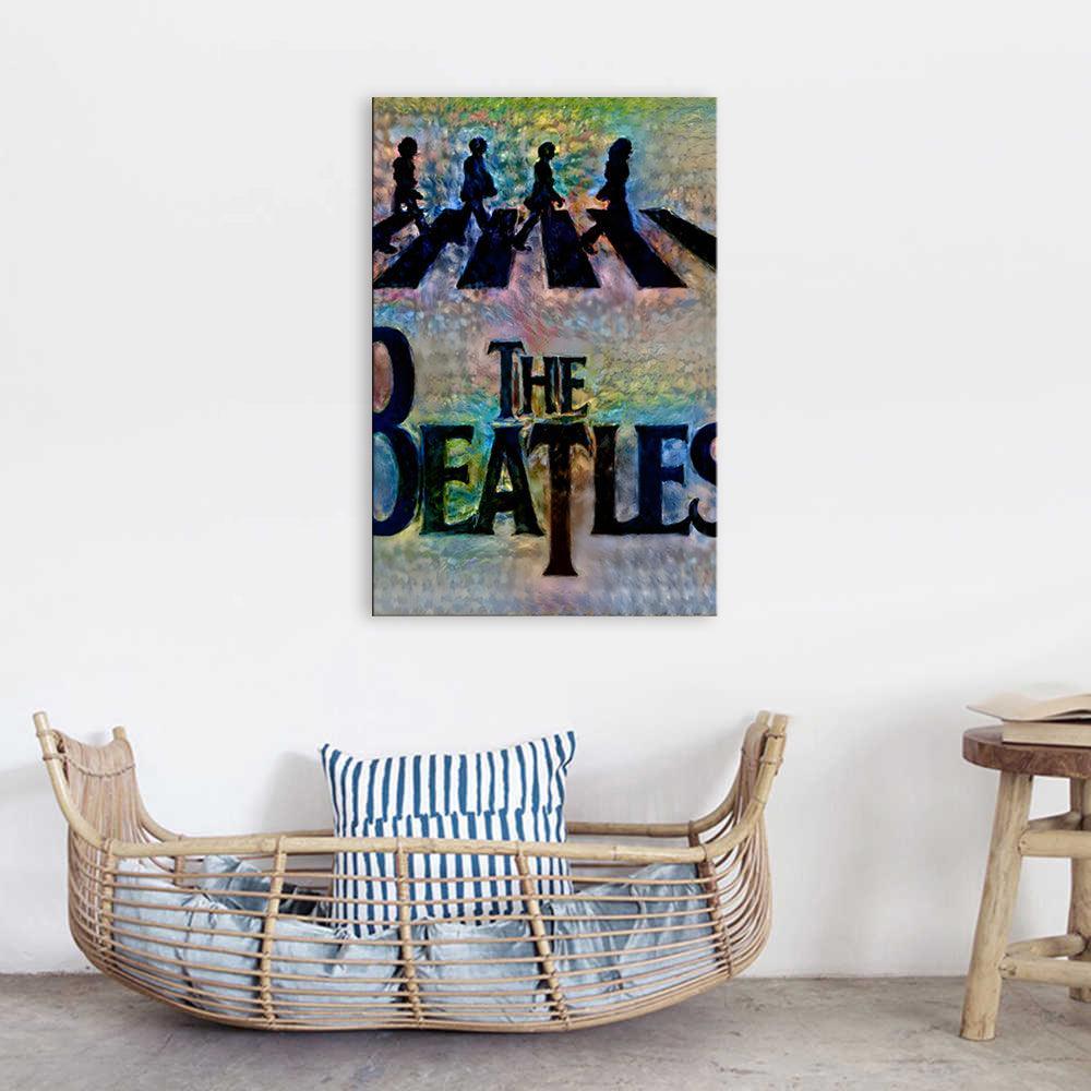 The Walking Beatles 1 Piece HD Multi Panel Canvas Wall Art Frame-Original Frame