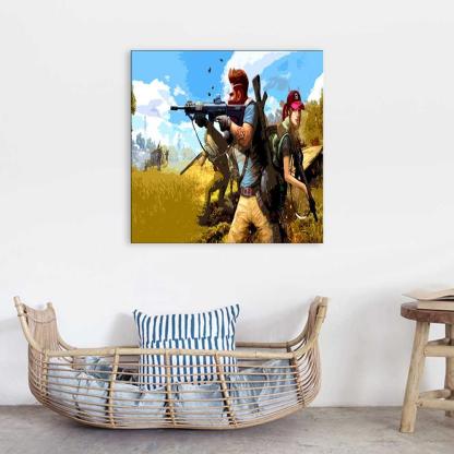 The Abstract Sniper 1 Piece HD Multi Panel Canvas Wall Art Frame-Original Frame