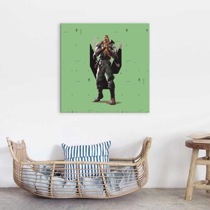 Valorant Cartoon 1 Piece HD Multi Panel Canvas Wall Art Frame-Original Frame