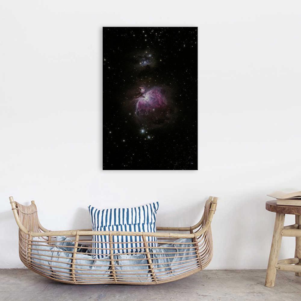 Purple Sky Night 1 Piece HD Multi Panel Canvas Wall Art-Original Frame