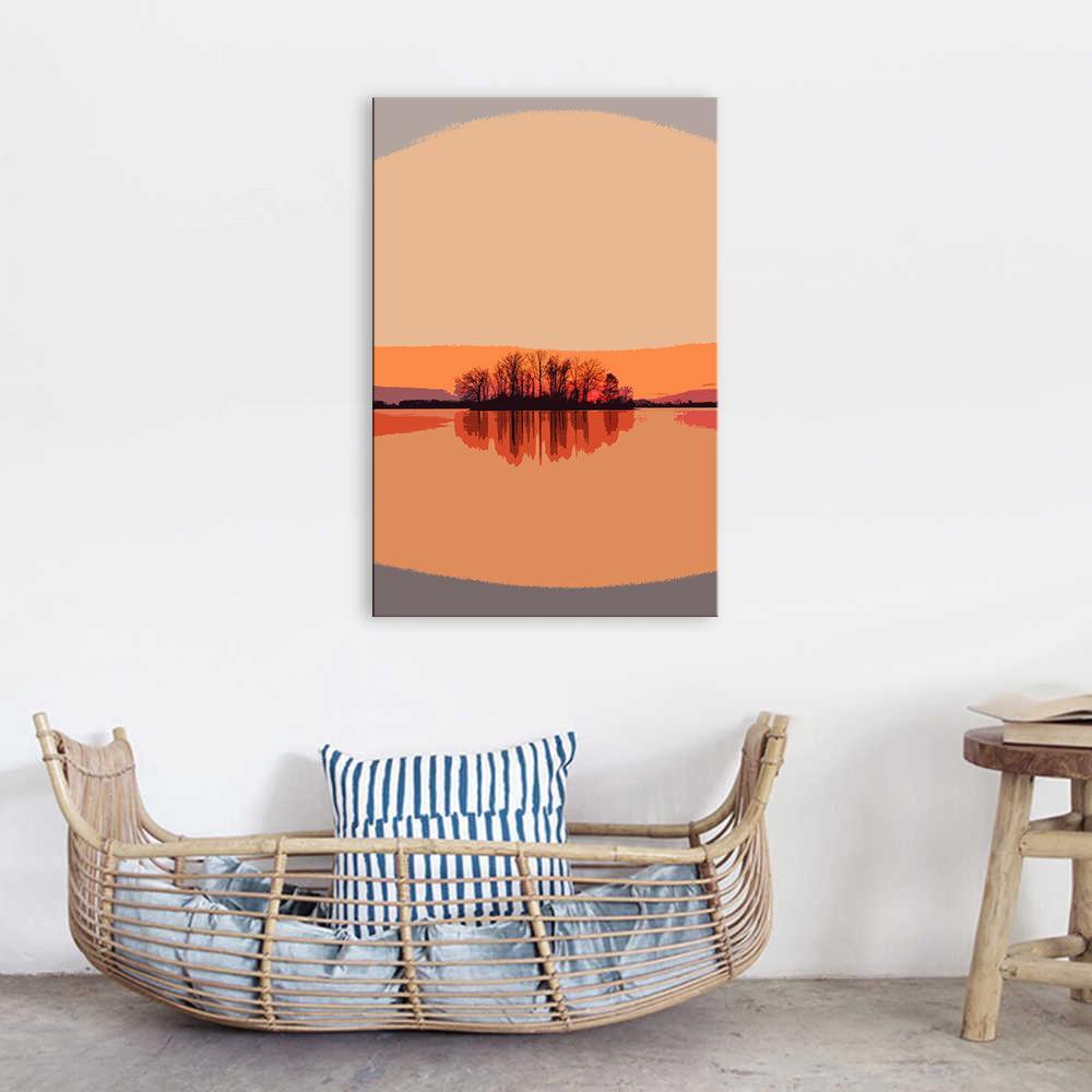The Soft Sunrise 1 Piece HD Multi Panel Canvas Wall Art Frame-Original Frame