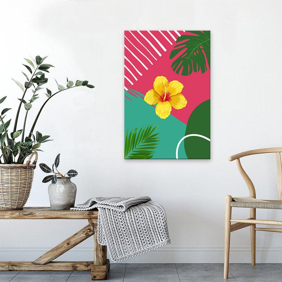 The Abstract Summer Orchid 1 Piece HD Multi Panel Canvas Wall Art Frame-Original Frame