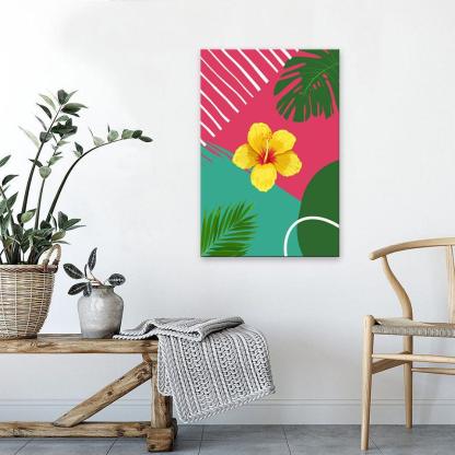 The Abstract Summer Orchid 1 Piece HD Multi Panel Canvas Wall Art Frame-Original Frame
