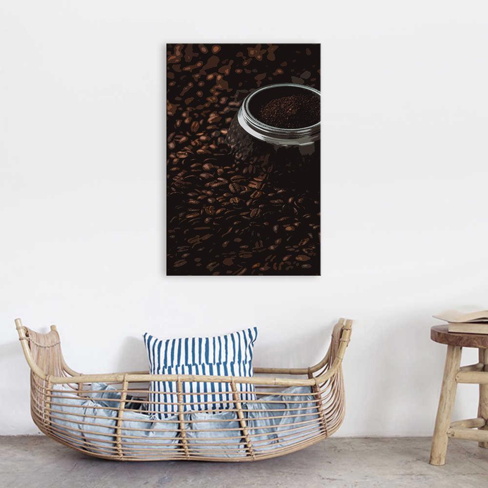 The Abstract Coffee Process 1 Piece HD Multi Panel Canvas Wall Art Frame-Original Frame