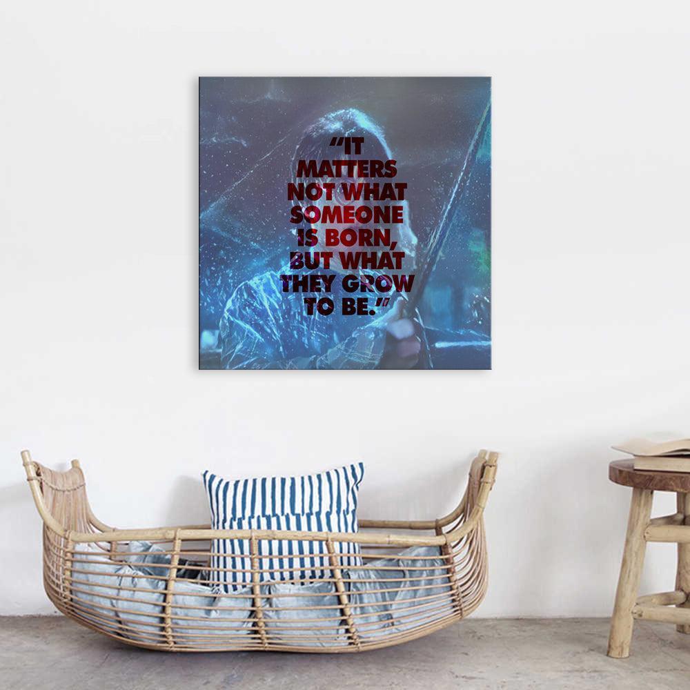 Growth Inspirational Quote 1 Piece HD Multi Panel Canvas Wall Art-Original Frame