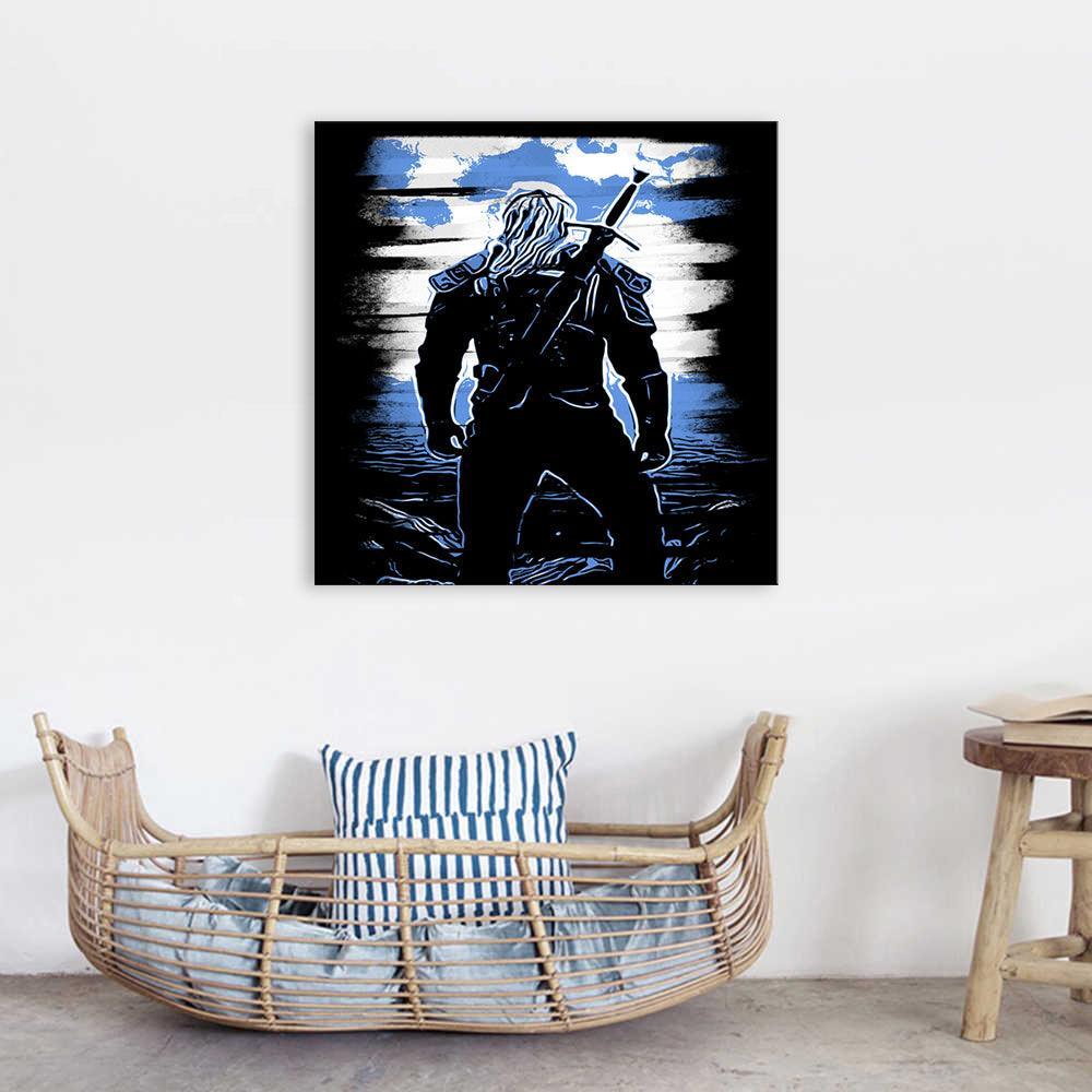 The Warrior´s Sword 1 Piece HD Multi Panel Canvas Wall Art Frame-Original Frame