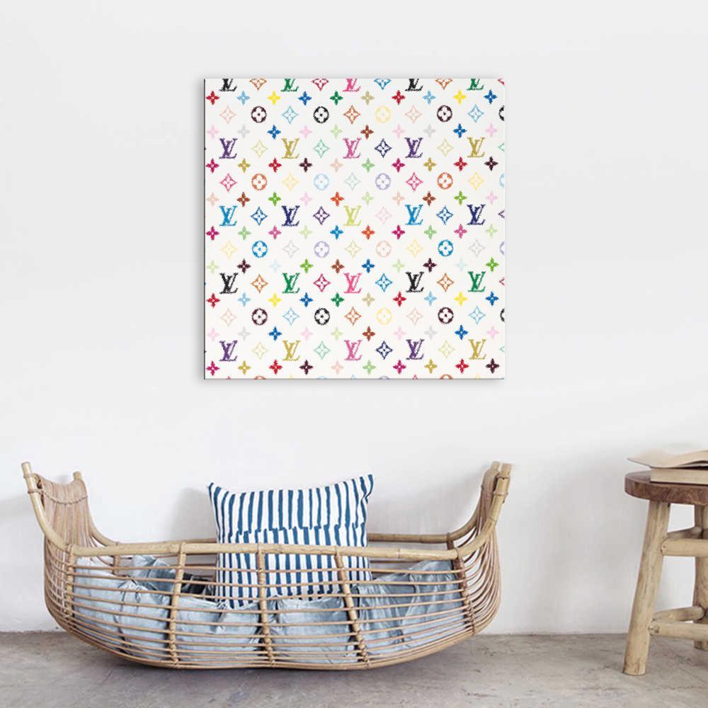 Louis Vuitton Colorful Collage 1 Piece HD Multi Panel Canvas Wall Art Frame-Original Frame