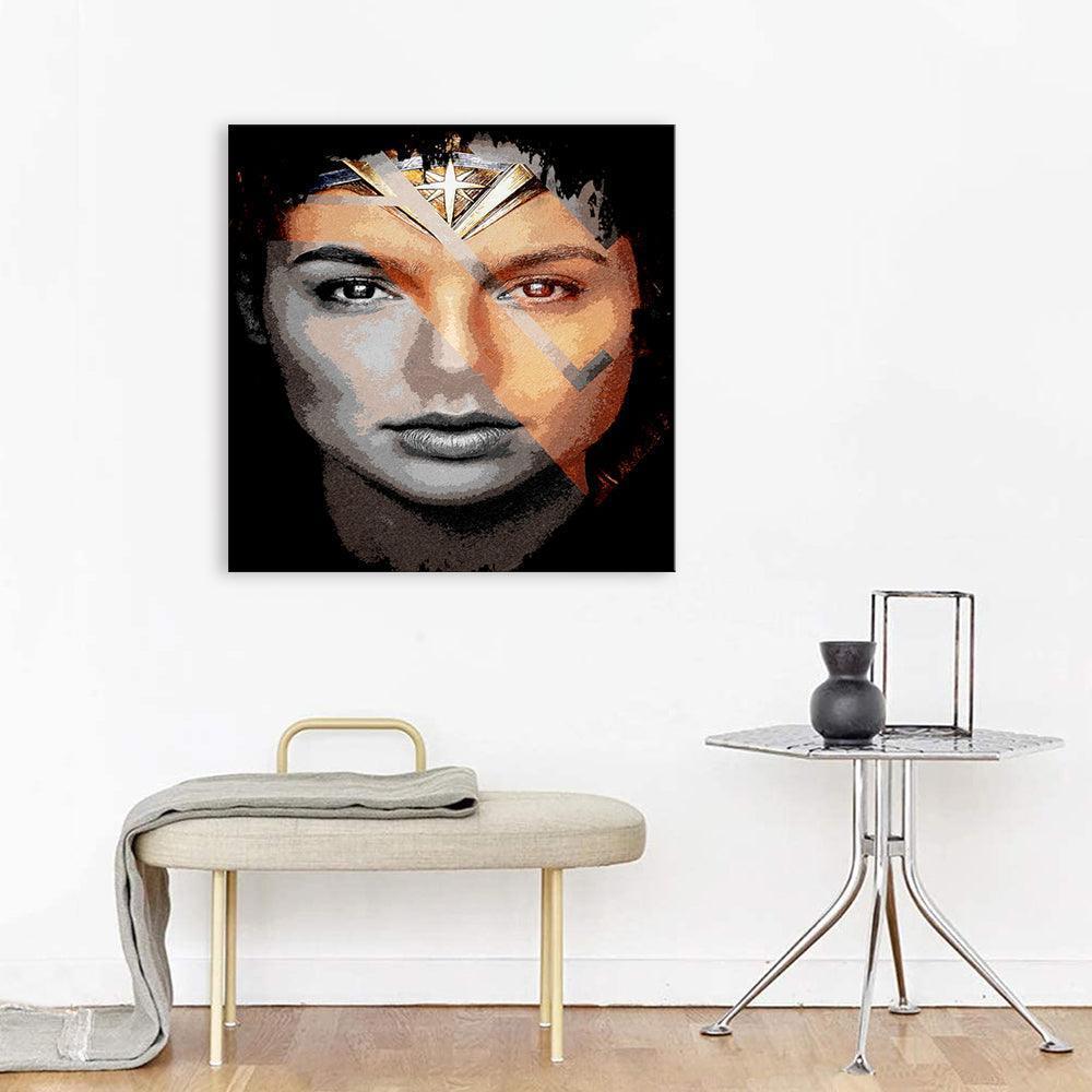 Superwoman Portrait 1 Piece HD Multi Panel Canvas Wall Art Frame-Original Frame