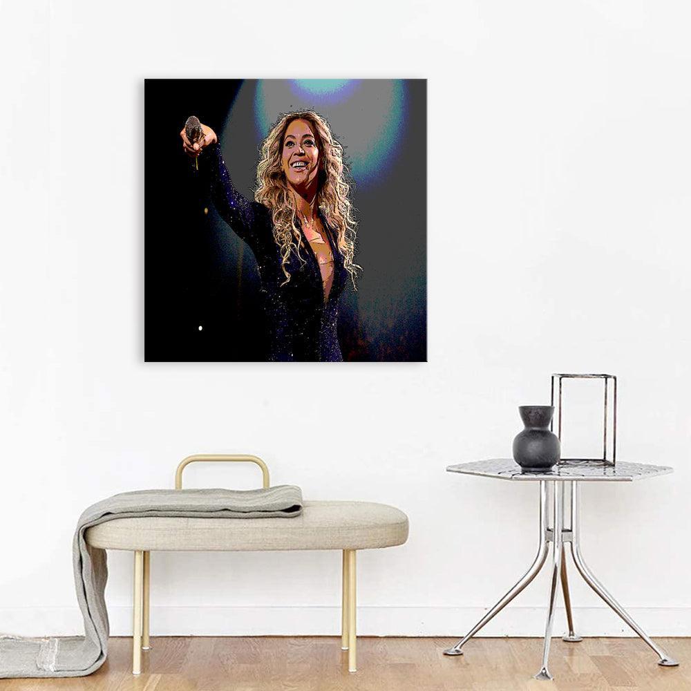 Singing Beyoncé 1 Piece HD Multi Panel Canvas Wall Art Frame-Original Frame