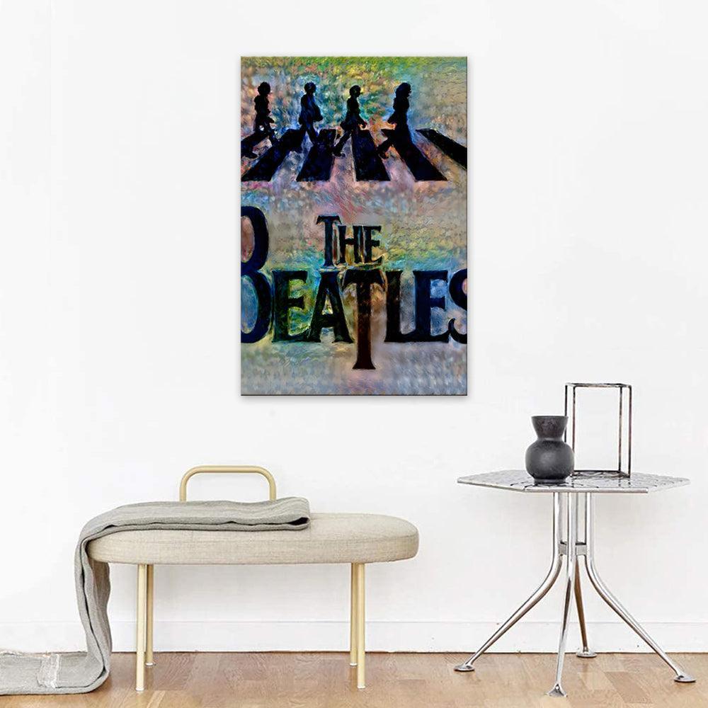 The Walking Beatles 1 Piece HD Multi Panel Canvas Wall Art Frame-Original Frame
