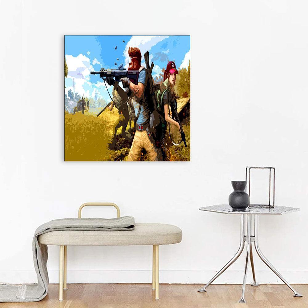 The Abstract Sniper 1 Piece HD Multi Panel Canvas Wall Art Frame-Original Frame