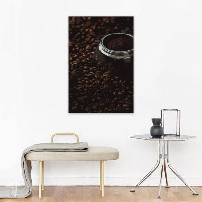 The Abstract Coffee Process 1 Piece HD Multi Panel Canvas Wall Art Frame-Original Frame