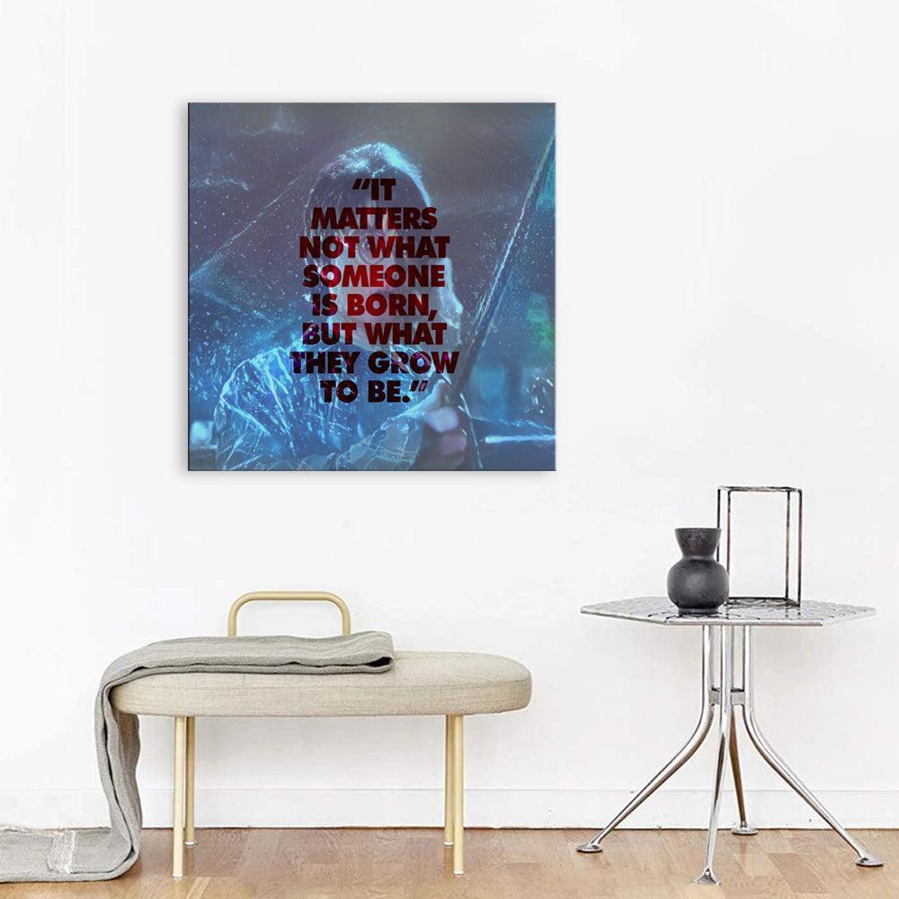 Growth Inspirational Quote 1 Piece HD Multi Panel Canvas Wall Art-Original Frame