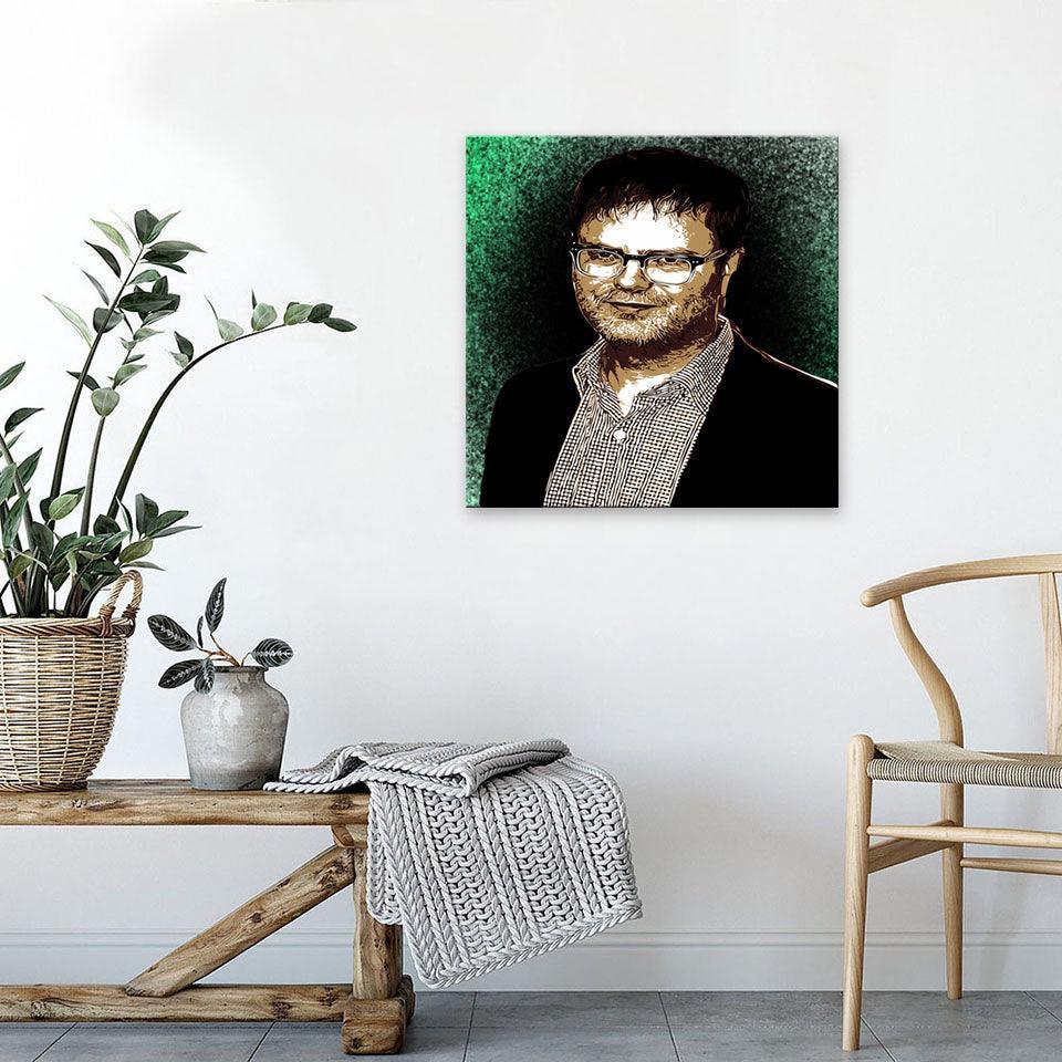 Rainn Wilson 1 Piece HD Multi Panel Canvas Wall Art-Original Frame