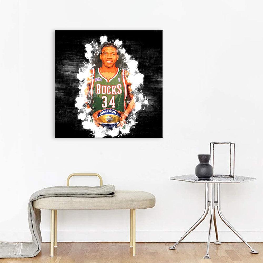 Giannis Antetokounmpo 1 Piece HD Multi Panel Canvas Wall Art Frame-Original Frame