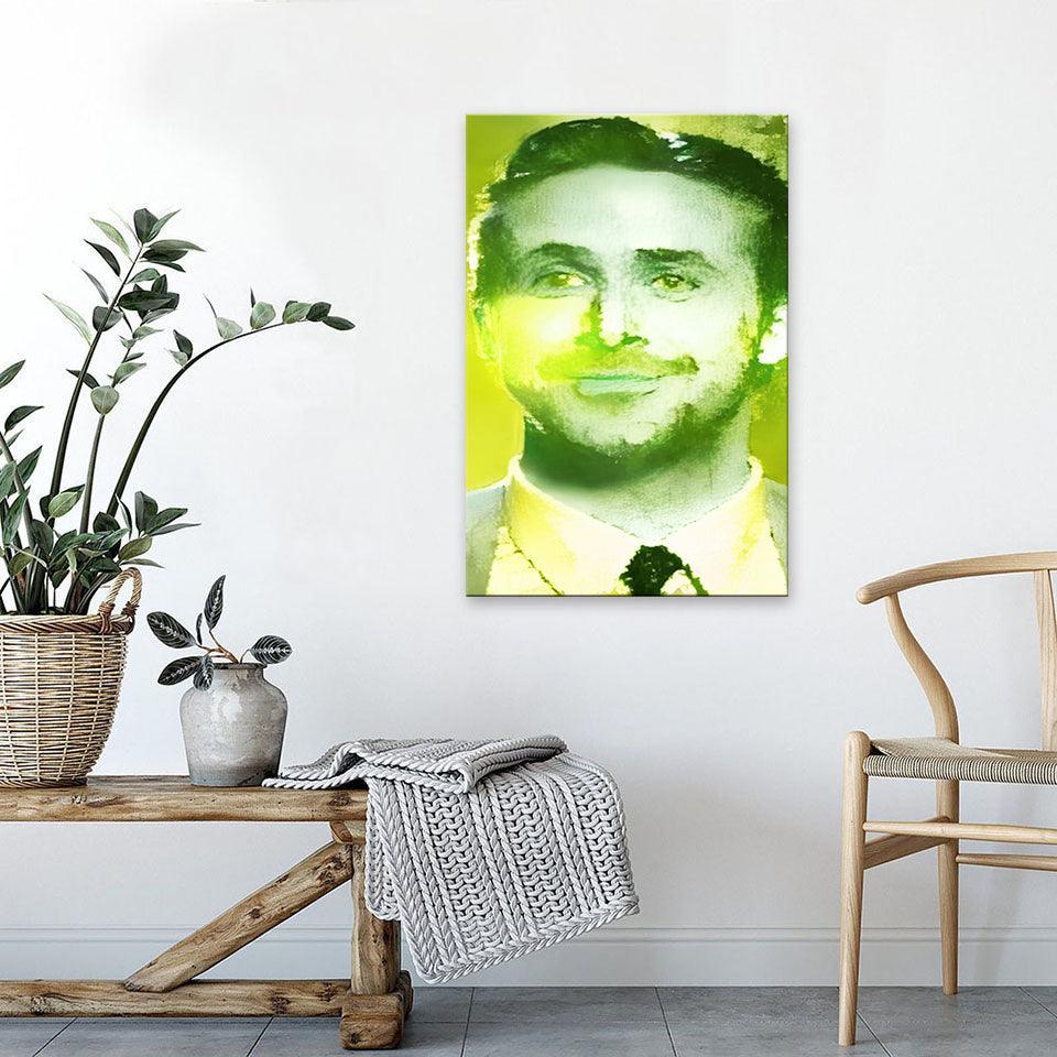 Green La La Land 1 Piece HD Multi Panel Canvas Wall Art-Original Frame