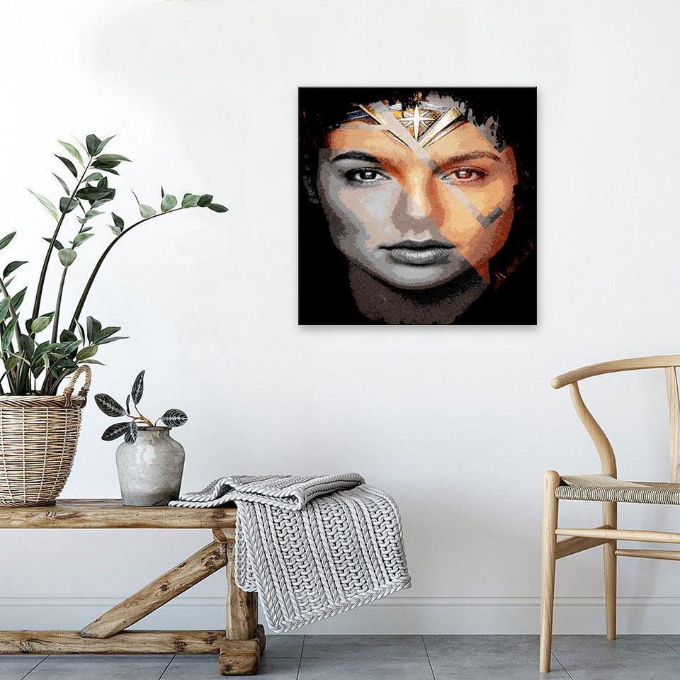 Superwoman Portrait 1 Piece HD Multi Panel Canvas Wall Art Frame-Original Frame