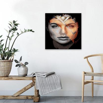 Superwoman Portrait 1 Piece HD Multi Panel Canvas Wall Art Frame-Original Frame