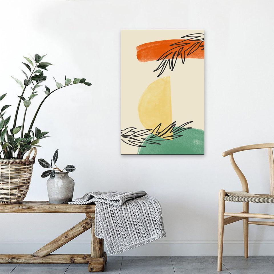 Abstract Fruits 1 Piece HD Multi Panel Canvas Wall Art Frame-Original Frame