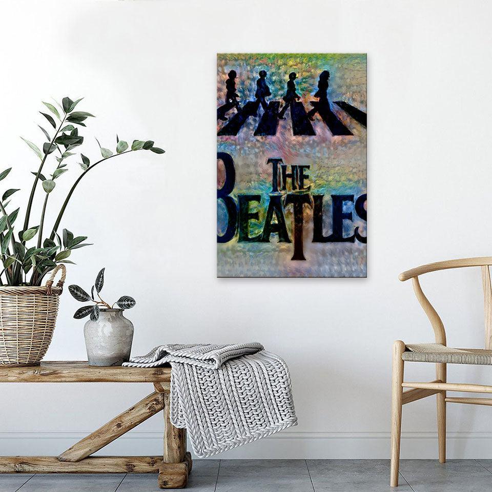 The Walking Beatles 1 Piece HD Multi Panel Canvas Wall Art Frame-Original Frame