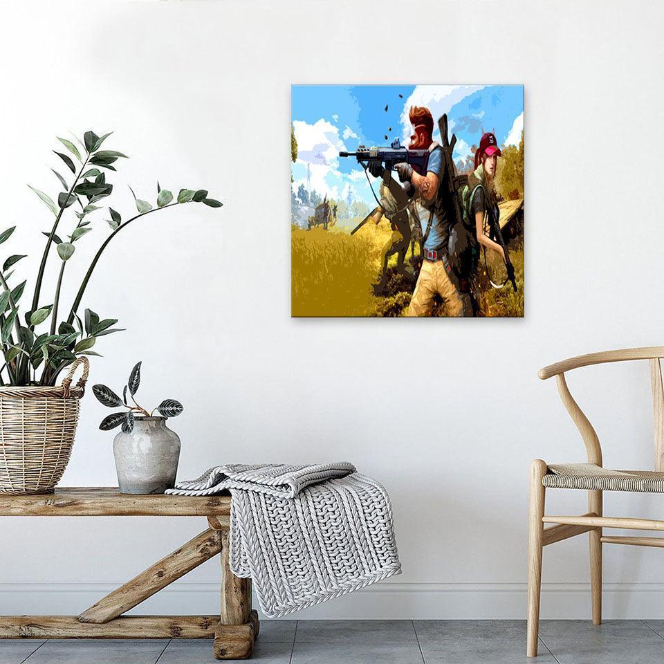 The Abstract Sniper 1 Piece HD Multi Panel Canvas Wall Art Frame-Original Frame