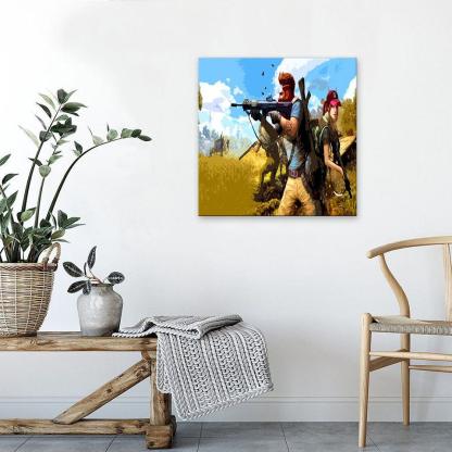 The Abstract Sniper 1 Piece HD Multi Panel Canvas Wall Art Frame-Original Frame