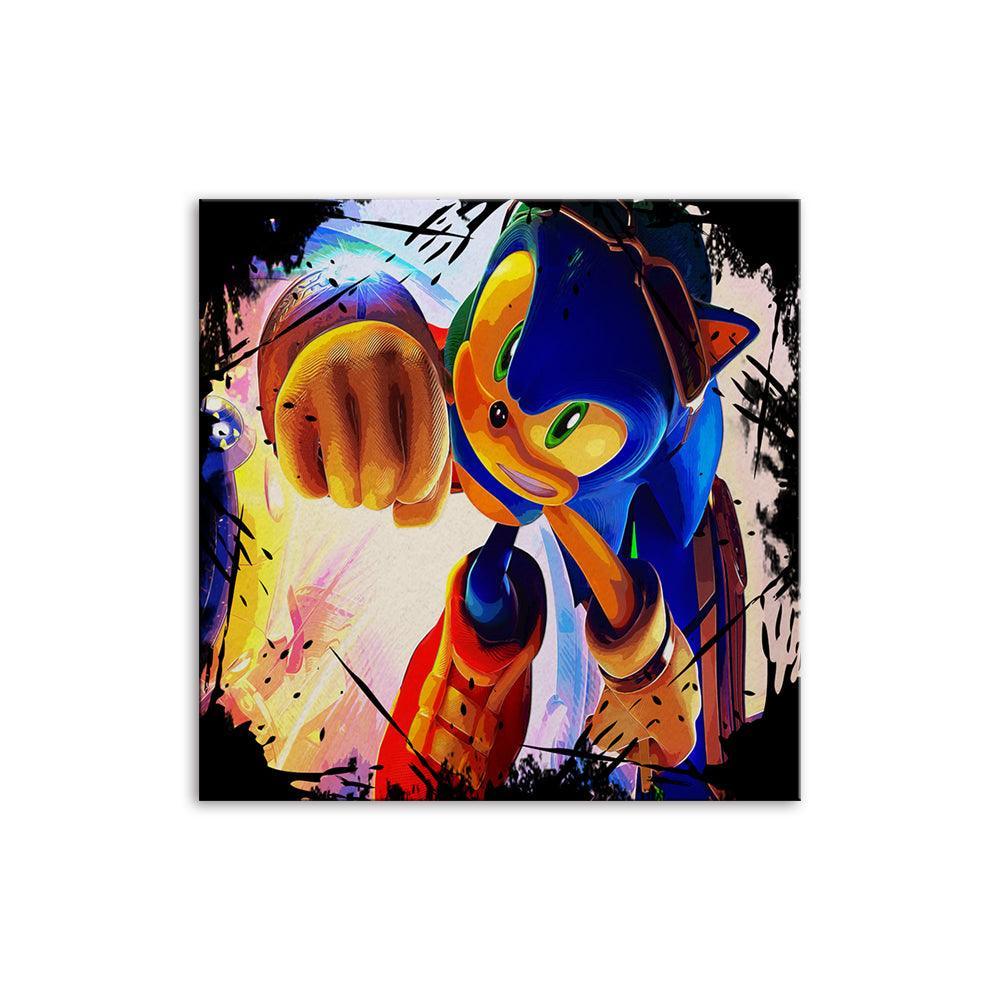 The Fast Sonic 1 Piece HD Multi Panel Canvas Wall Art Frame-Original Frame