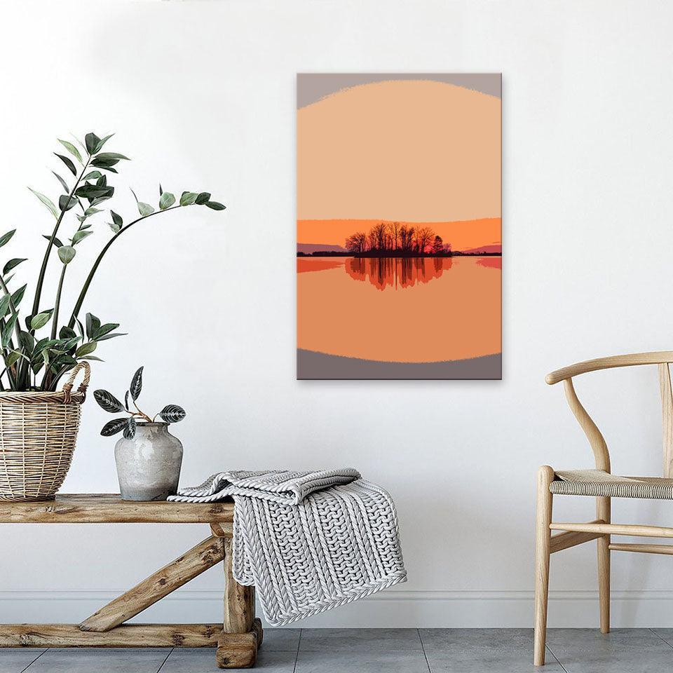 The Soft Sunrise 1 Piece HD Multi Panel Canvas Wall Art Frame-Original Frame