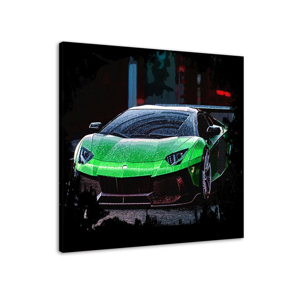 Sports Car Cartoon 1 Piece HD Multi Panel Canvas Wall Art-Original Frame