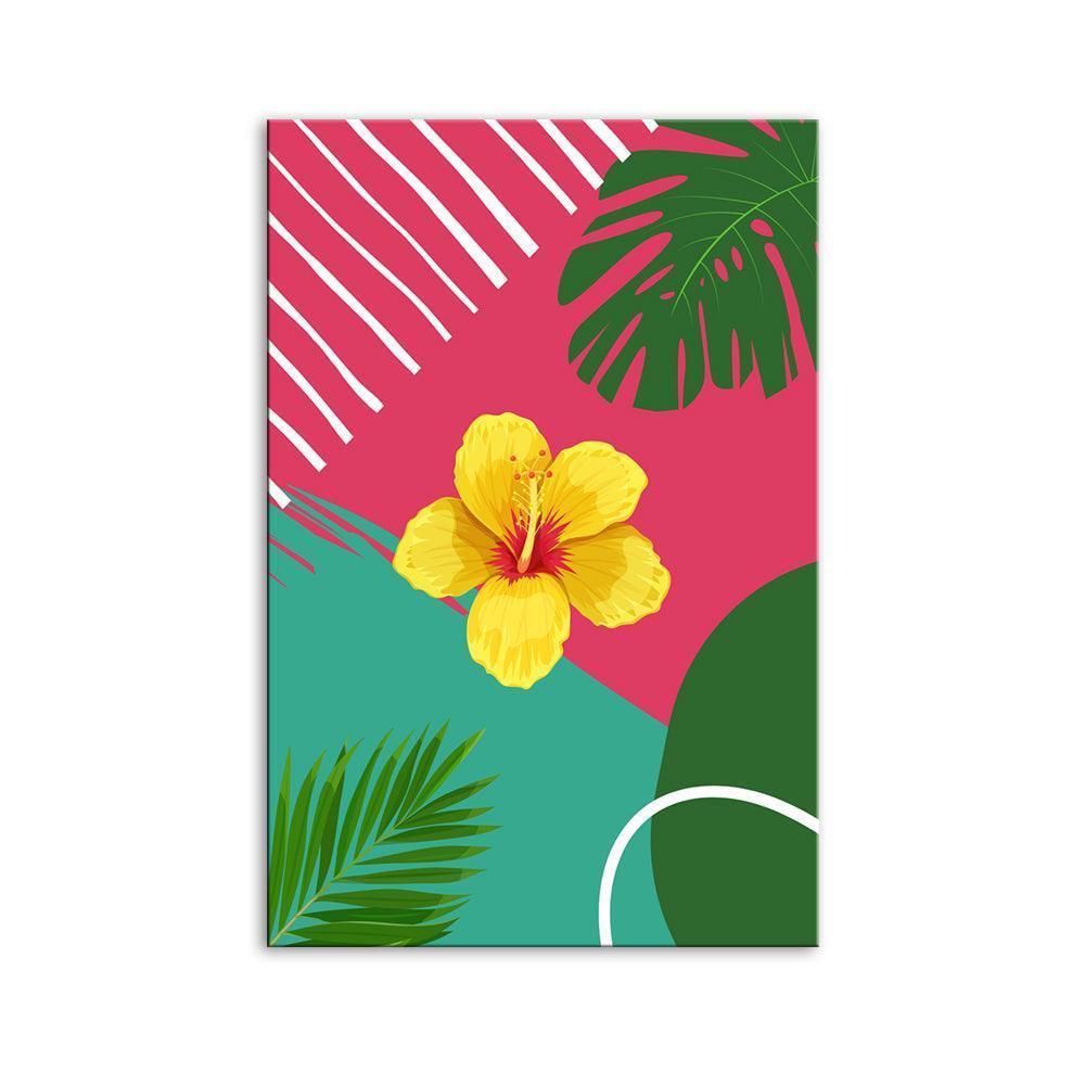 The Abstract Summer Orchid 1 Piece HD Multi Panel Canvas Wall Art Frame-Original Frame