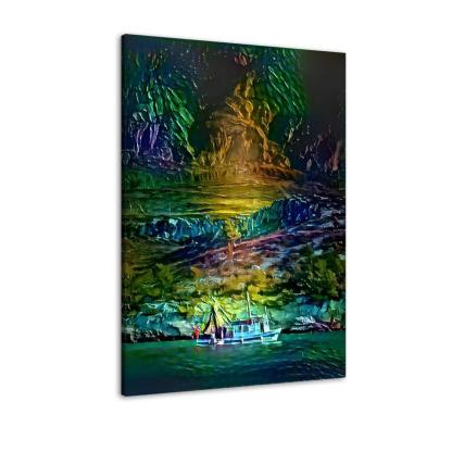 The Abstract Painted Mountains 1 Piece HD Multi Panel Canvas Wall Art Frame-Original Frame