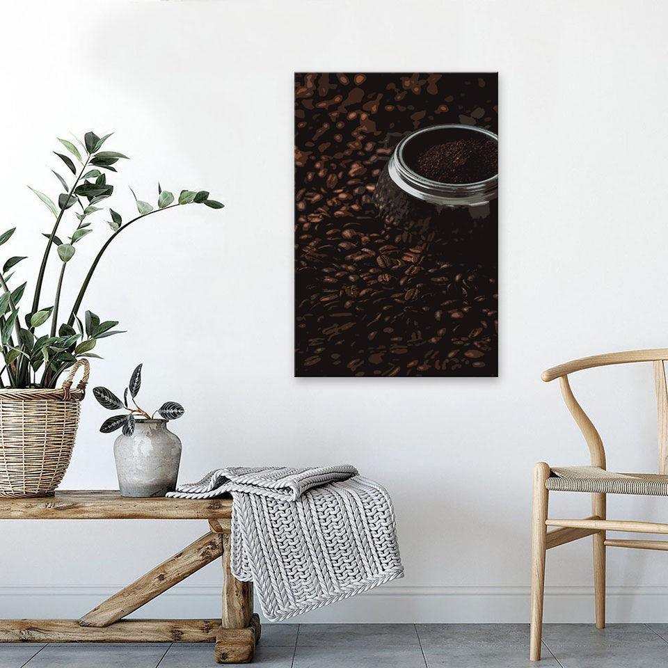 The Abstract Coffee Process 1 Piece HD Multi Panel Canvas Wall Art Frame-Original Frame