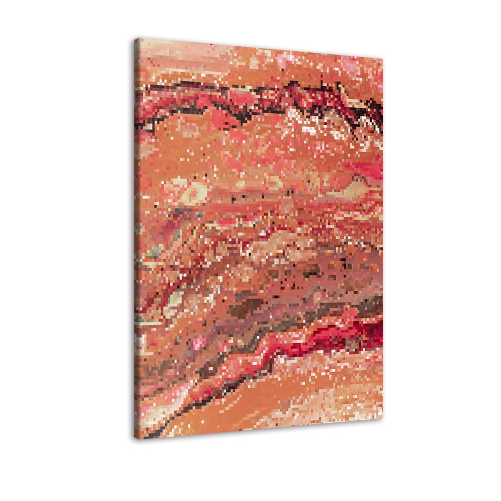 Abstract Dark Pink Portrait 1 Piece HD Multi Panel Canvas Wall Art Frame-Original Frame