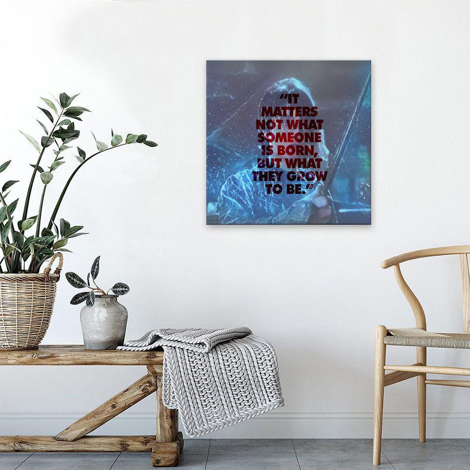 Growth Inspirational Quote 1 Piece HD Multi Panel Canvas Wall Art-Original Frame