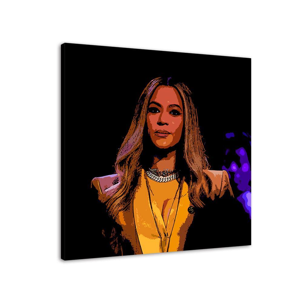 Yellow Beyoncé 1 Piece HD Multi Panel Canvas Wall Art Frame-Original Frame