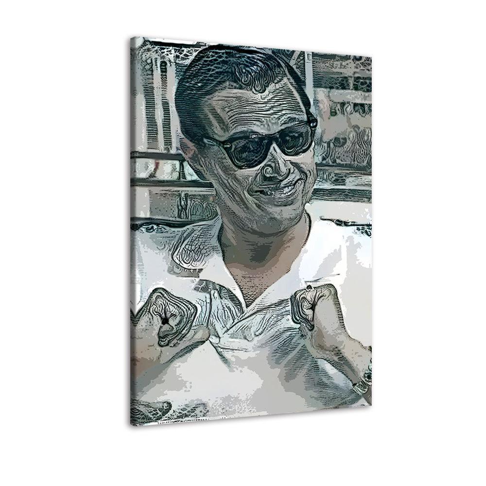 Leonardo Dicaprio The Wolf Of Wall Street 1 Piece HD Multi Panel Canvas Wall Art Frame-Original Frame